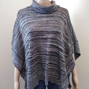 Women's poncho style sweater
